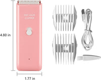 Dog Clippers,Quiet Washable USB Rechargeable Cordless Dog Grooming Kit,Electric Pets Hair Trimmers - Pink Clipper - image 2