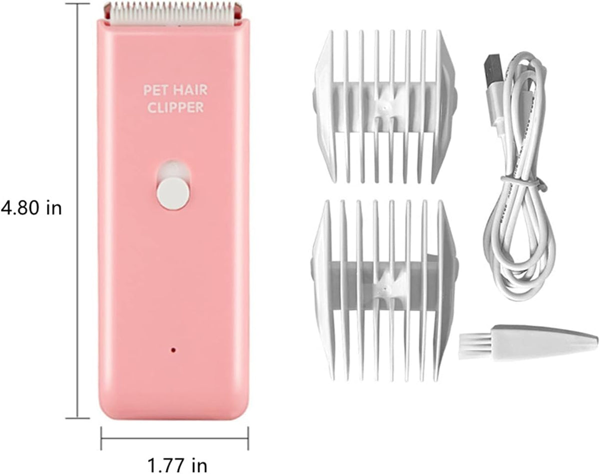 Dog Clippers,Quiet Washable USB Rechargeable Cordless Dog Grooming Kit,Electric Pets Hair Trimmers - Pink Clipper - image 2