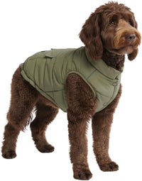 Spark Paws Dog Winter Coat Jacket - Olive / XX-Large