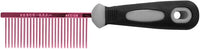 Resco Professional Anti-Static Dog, Cat, Pet Comb for Grooming, Steel Pins, Medium Tooth Spacing, Candy Red