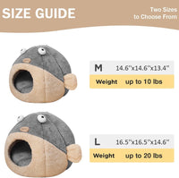 Cat Beds for Indoor Cats-Cat Bed Cave - M 14.6'' / Grey - image 2