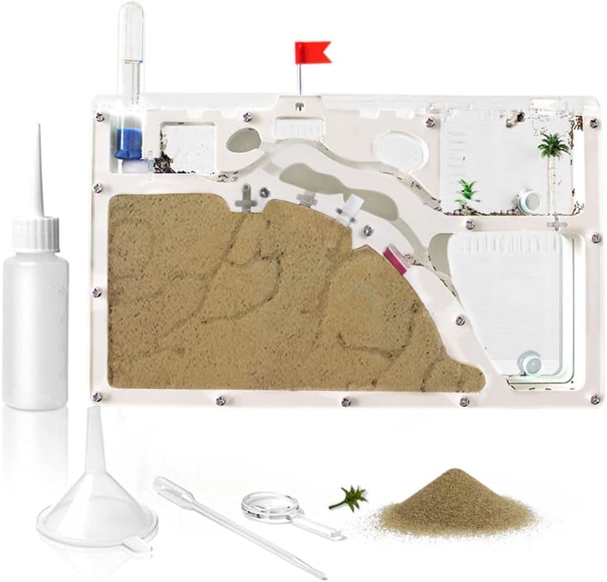 ELNMLHT ant farm castle with yellow sand, water tower and tool kit - view 2
