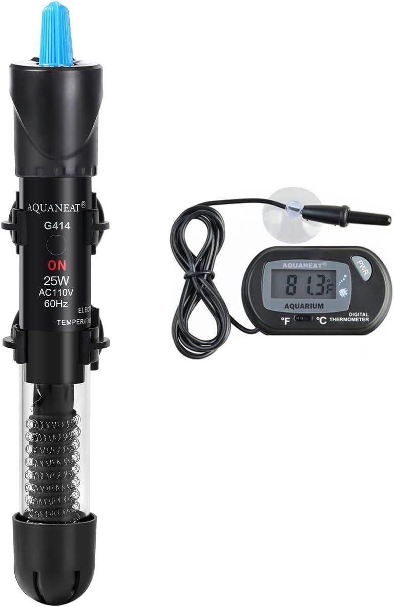 AQUANEAT Aquarium Heater, 100W Fish Tank Heater - 25W