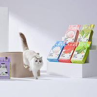 Tofu Cat Litter Natural Clumping Tofu Cat Litter, Fast Clumping and Easily Scoop-able 5.5lb/88oz 5 Scents - Watermelon, 6 Pack