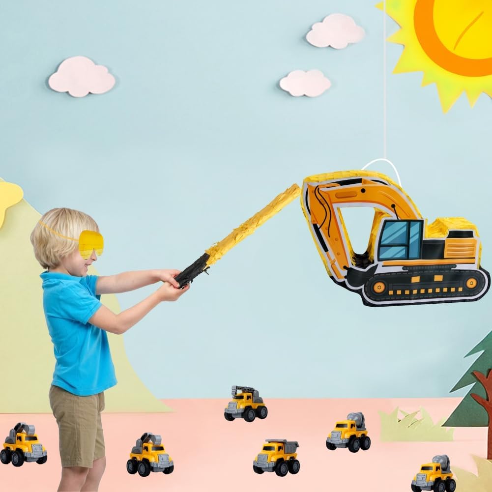 FIGEPO construction dump truck pinata for kids birthday parties, 16.5 inch - view 4
