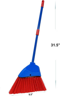 Kids Broom-Housekeeping Cleaning Tool for Kids Pretend Playing - Blue+red - image 2