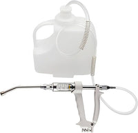 20ML Veterinary Metal Feeding Gun, Continuous Drench Gun Dosing Device Veterinary Adjustable Medicine Dispenser Husbandry Autonomous Feeding Tool, for Pig Cow, Sheep, Horse (White Color, 20ML+Kettle)