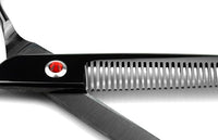 LILYS PET Professional PET Grooming scissors Kit,Coated Titanium,Sharp and Strong Stainless Steel Blade for Dogs Cats Hair Cutting,3 Pieces of Scissors with a Comb and a Case (7.5 inches, Black)