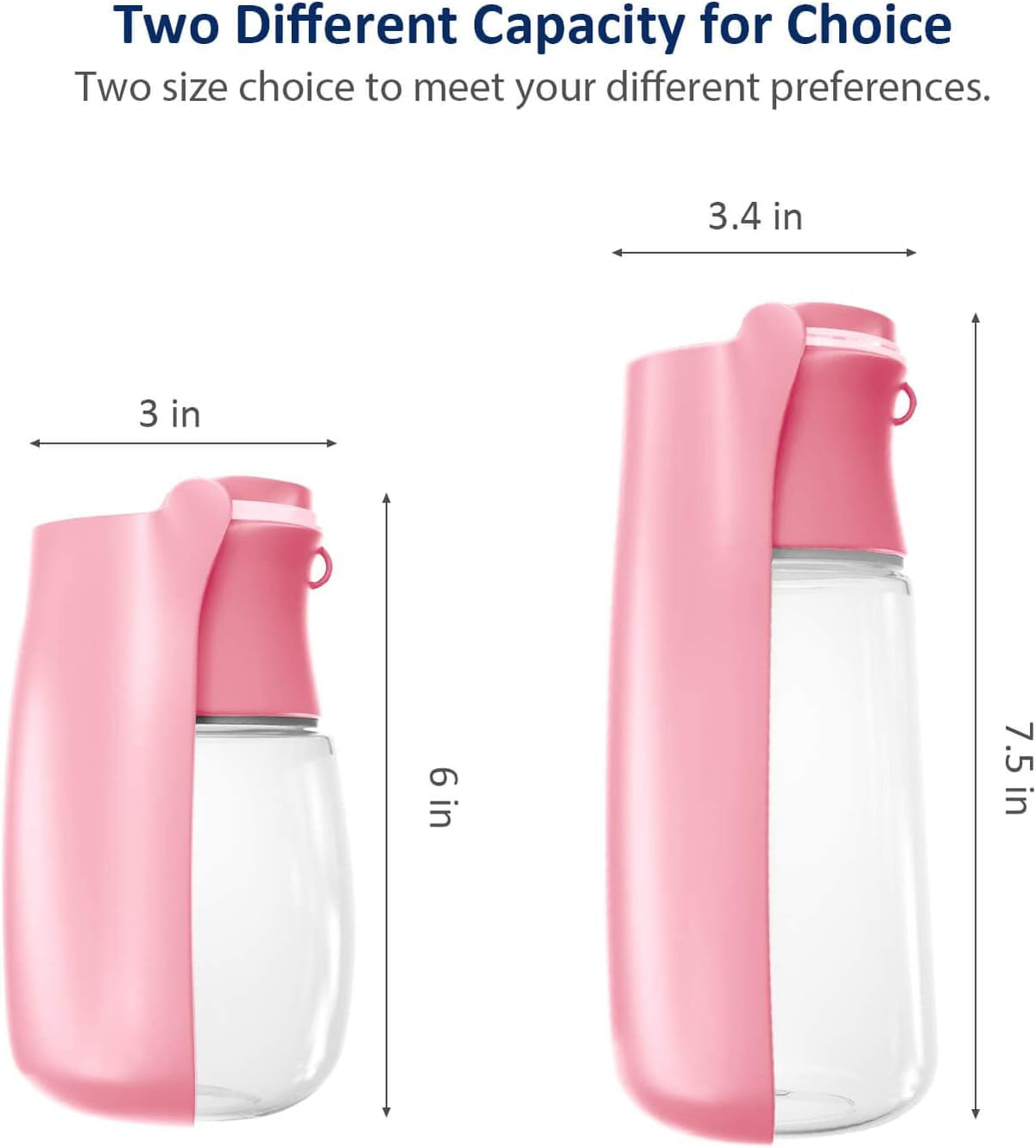 WePet Foldable Portable Dog Water Bottle Puppy Water Dispenser - #03 Pink / 19 oz - image 4