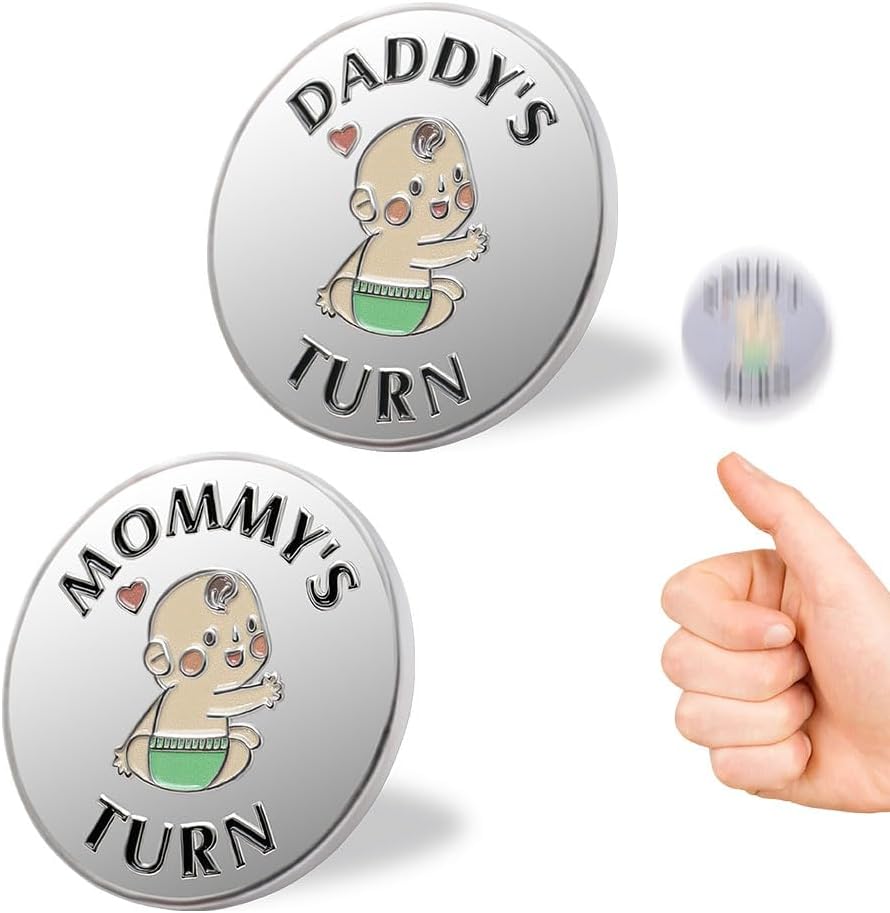 Vichona new parent decision coin reading Mommy's Turn and Daddy's Turn - view 6