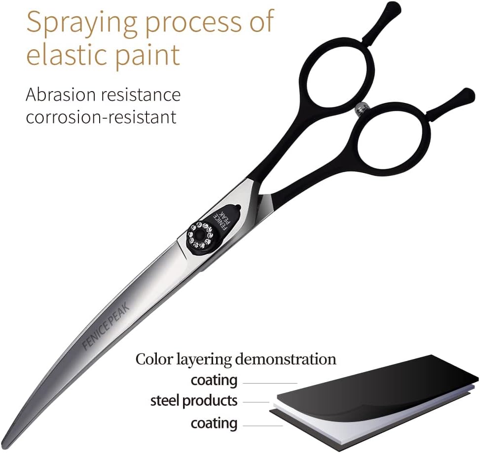 7.0'' Professional Dog Grooming Scissors Set with Black Non-Slip - Combo / 7.0'' - image 3