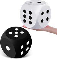 Shappy 6 Inch Foam Dice Big Dice Jumbo Large Cube, 1 Pc - White and Black / 2