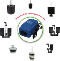 Bio Sponge Filter Air Pump Driven Up to 20 Gallon Each - Small 4-pack - image 4