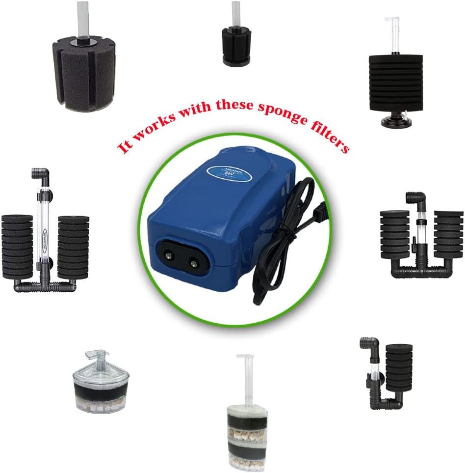 Bio Sponge Filter Air Pump Driven Up to 20 Gallon Each - Small 4-pack - image 4