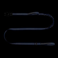 ICEFANG Tactical Dog Leash,K9 Training Walking Bungee Lead with 2 Control Handle,Heavy Duty Quick Release Metal Clasp,for Medium Large Breed (Reflective Blue, 6 FT)