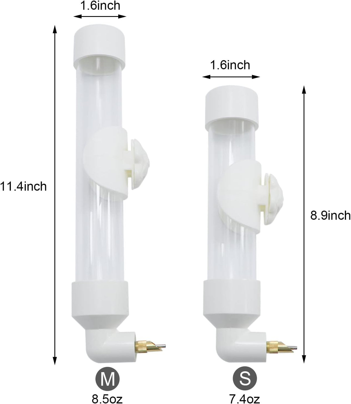 Bird Water Dispenser Parrot Waterer Automatic Bird Water Feeder - Medium / White - image 4