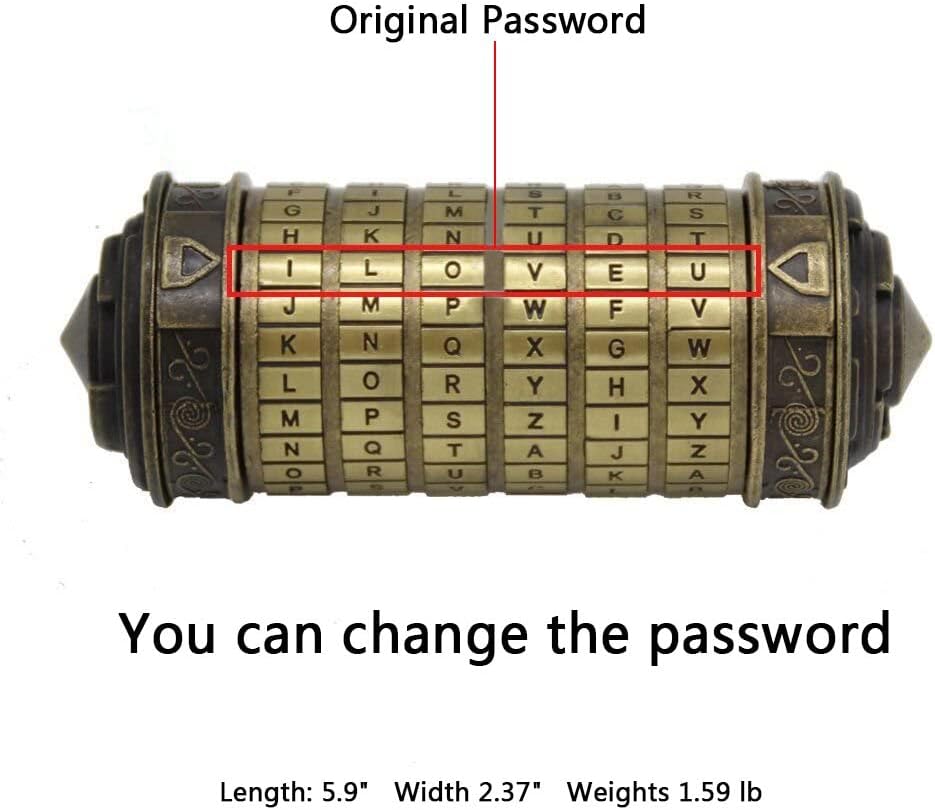 yofit Da Vinci Code Mini Cryptex Lock Puzzle Box Valentine's Day Gift – Fun for Kids & Family - image 3