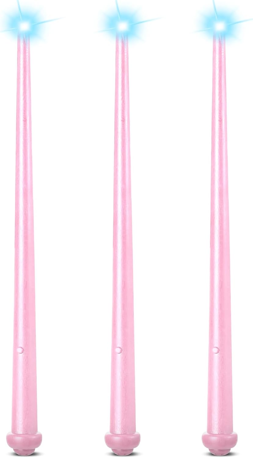 Skylety 3 light up magic wands with sound in black, dark brown and yellow - view 3