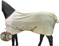 BARN & STABLE Breathable and UV Protective Tear-Resistant Mesh Horse Fly Sheet Comfy Equine Summer Sheet with Removable Web Leg Straps