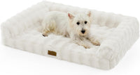 COZY KISS Orthopedic Large Dog Bed, Washable Pet Bed – Essentials for Dogs - L (36x27x6.5 inch) / Beige