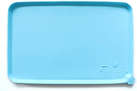 Hoki Found -Waterproof Pet Feeding Mats with High Lips - 28"L x 20"W / Arctic
