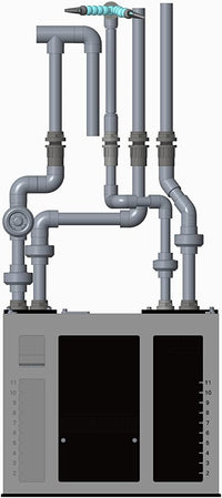 Innovative Marine INT (Internal Overflow) Complete Reef System - Aquarium, Stand, Sump, Return Pump, and Plumbing Assembly (50 Gallon with White APS Stand with Leveling Frame)