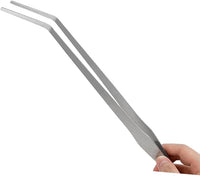 LILYS PET Straight and Curved Stainless Steel Super Thick Tweezers Set,Pliers Aquarium Tool Fish Tank Aquatic Plants Forceps Clip (15")