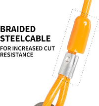 Dog tie Out Cable, 10/20/25/30/50/70/100 feet, Suitable for Dogs up to 350 pounds, Dog Cable with Swivel Buckle, Lightweight, Non-Winding, for Outdoor Camping, Yard Dog Cable (Orange, 70FT)