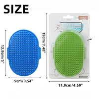 4-Pack Silicone Cat Brush Set, Pet Scratcher and Massager – Adjustable Pet Deshedding Brush, Bath Brush for Cats and Dogs, Suitable for Furniture Legs & Corners (Needle Style - 2PCS (Blue + Green))