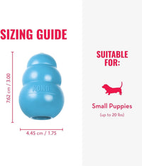KONG Puppy, Natural Rubber Teething Chew Toy, for Small Puppies - Small (Pack of 1) / Blue - image 4
