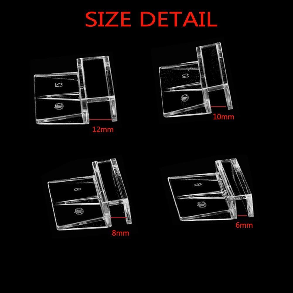 4pcs Clear Color Acrylic Aquarium Fish Tank Glass Cover Clip Support - 8mm - image 3