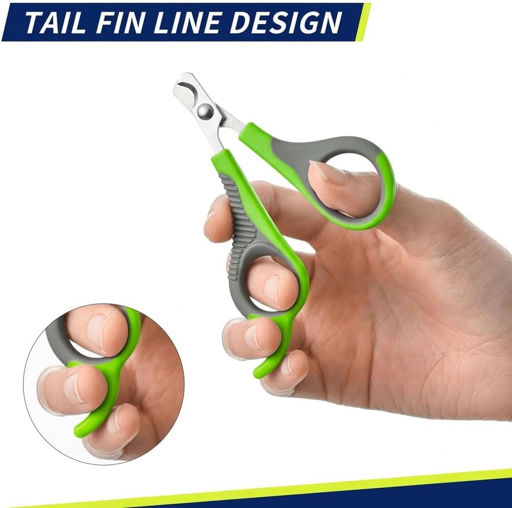 Pet Nail Clippers U07.2, Professional Claw Trimmer - Small / #02 Green/Grey - image 3