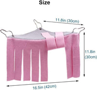 RIOUSSI Guinea Pig Hideout Hideaway Corner Fleece Toys Cage - Pink / Triangle - image 3