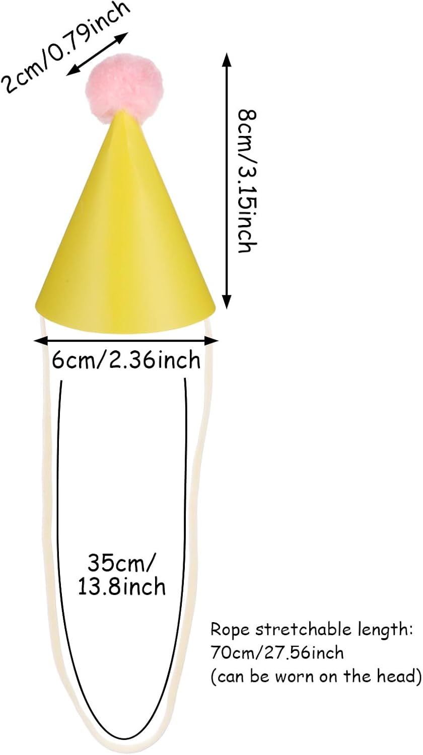 10pcs Colorful Mini Party Hats - Single color - image 2