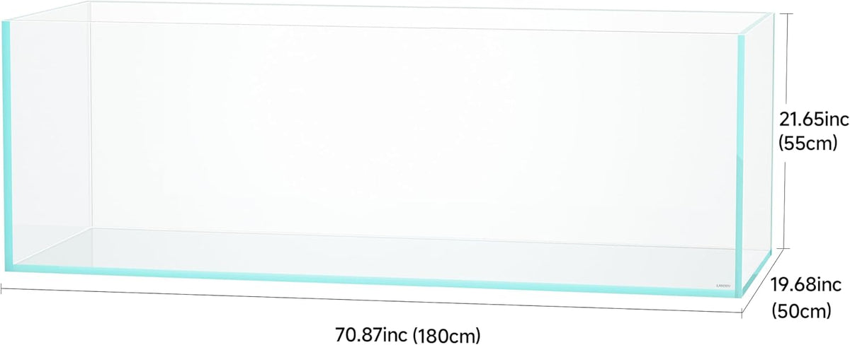 Aquarium 75H 37 Gallon Ultra Clear Glass Rimless Fish Tank – Essentials for Fish - Standard / 114.2Gal W70.9×D19.7×H21.7 in (180×50×55 cm) - image 2