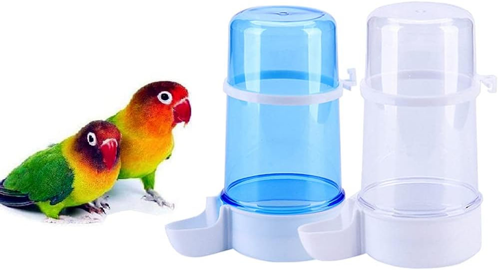 Pet Bird Water Feeder, 13.5 Oz Parrot Water Dispenser, Bird Cage Suspended Automatic Water - 2PCS