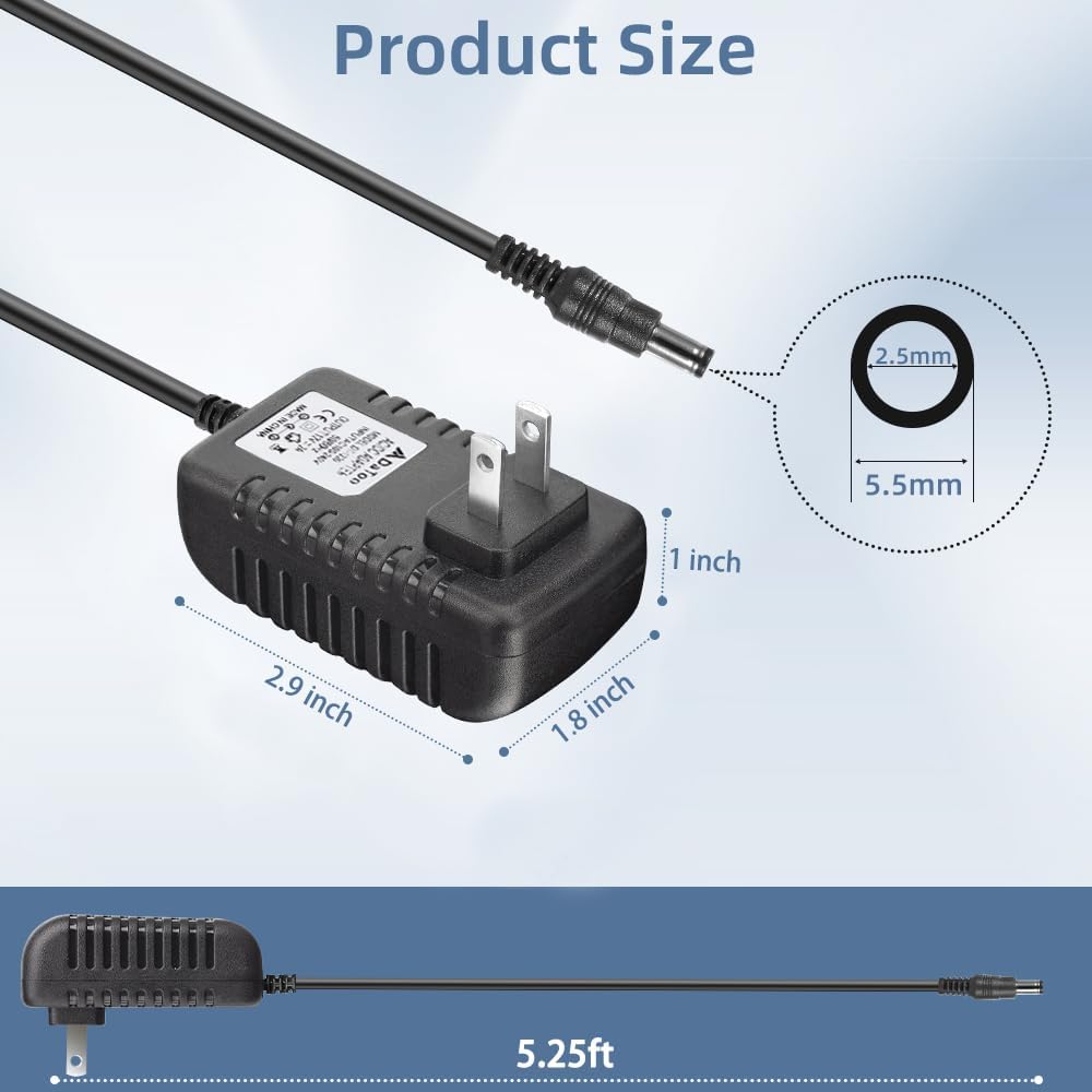 DaToo Aquarium Light LED Power Adapter AC 100-240V DC 12V 1A - 12V 2A - image 2