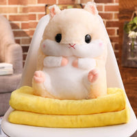 YunNasi Plush Hamster Stuffed Animal Toys Hamster Throw Pillow - Blue - image 4
