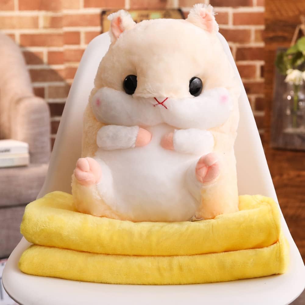 YunNasi Plush Hamster Stuffed Animal Toys Hamster Throw Pillow - Blue - image 4
