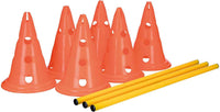 TRIXIE Dog Agility Hurdle Cone Set, 6 x Cones, 3 x Agility Rods