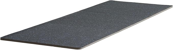 VEVOR 0.56 Inch Thick Gym Floor Mats, 12 Tiles Rubber Top with EVA Foam, 25" x 25" Gym Flooring Workout Mat with 48 sq.ft Coverage, Interlocking Puzzle Gym Mats for Home, Garage, Black & Blue