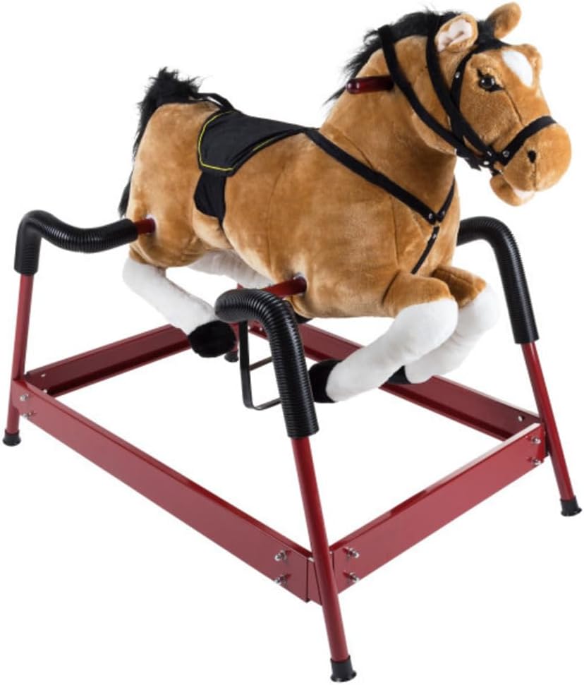 Happy Trails Spring Rocking Horse, 29” x 11” x 25” - Brown