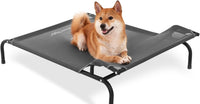 Sweetnight Elevated Dog Bed, Headrest Raised Cot for Large Dogs – Essentials for Dogs - Classic / Grey / L