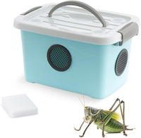 1 Pack Cricket Breeding Box Insect Keeper Reptile Feeding Box for Reptile Bearded Dragon Leopard Gecko Lizard Frog Snake