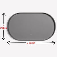 DogBuddy Dog Food Mat, Waterproof Dog Bowl Mat - 32"L x 19"W / Gray - image 4