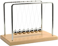 QLKUNLA Newtons Cradle Balance Balls Science Physics Gadget Desktop - Beech,7 Balls