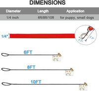 MayPaw Small Rope Dog Leash 6FT 8FT 10FT - 10ft*1/4" / red - image 4