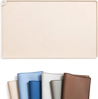 Non-Slip Waterproof Pet Feeding Mat - Medium, 20 x 12 Inch / #08 Beige Solid