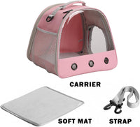 Small Animals Tent, Breathable Transparent Pet Playpen Pop Open Outdoor/Indoor Exercise Fence - Pink / TPU Carrier+Playpen - image 3