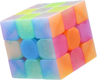 QiYi Warrior W 3x3 stickerless jelly speed cube with frosted transparent colors - view 5